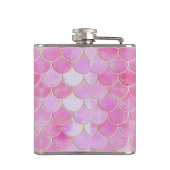 Flasques Motif Pink Pastel & Gold Shimmer Mermaid (Dos)