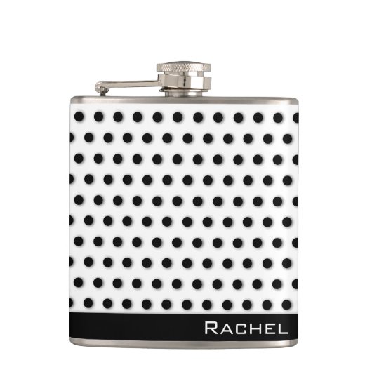 Flasques Motif Polkadot noir classique (Devant)