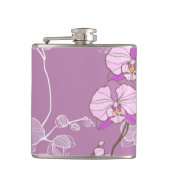 Flasques Motif pourpre d'orchidée (Devant)