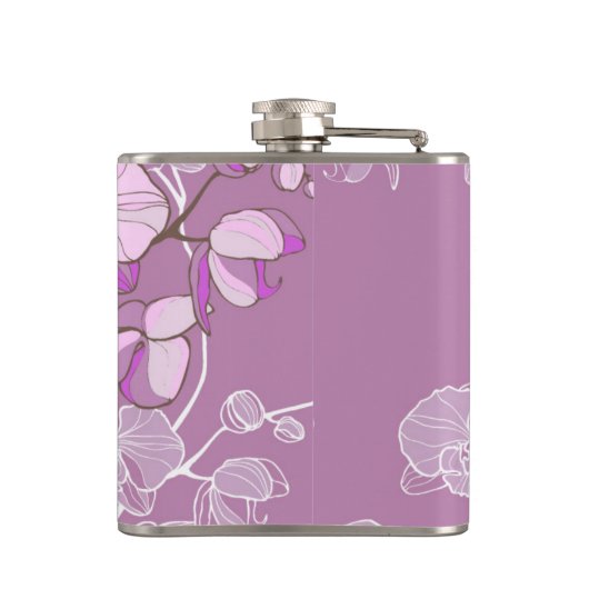 Flasques Motif pourpre d'orchidée (Dos)