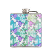 Flasques Motif pourpre et rose de licorne (Dos)