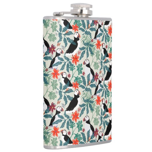 Flasques Motif Puffin Beige Chaud (Droite)