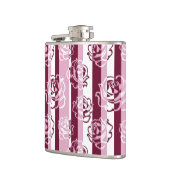 Flasques Motif rayé avec des roses (Gauche)