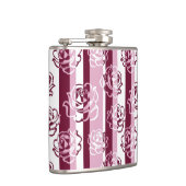Flasques Motif rayé avec des roses (Droite)