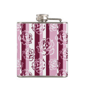 Flasques Motif rayé avec des roses (Dos)
