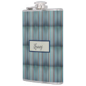 Flasques motif rayé bleu gris (Gauche)