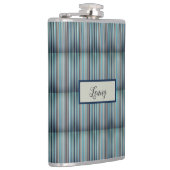 Flasques motif rayé bleu gris (Droite)
