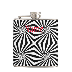 Flasques Motif rayonnant noir blanc Thunder_Cove