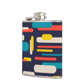 Flasques Motif rectangulaire arrondi géométrique (Gauche)