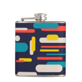 Flasques Motif rectangulaire arrondi géométrique (Devant)