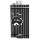 Flasques Motif rétro Mustache Hipster (Gauche)