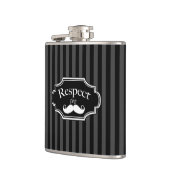 Flasques Motif rétro Mustache Hipster (Gauche)