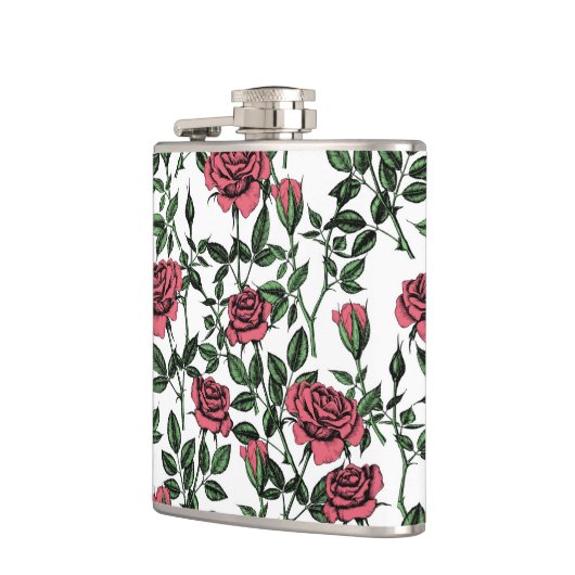 Flasques motif rose (Gauche)