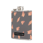 Flasques Motif rose de brosse d'abrégé sur or de poussin (Gauche)