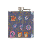 Flasques Motif rose de champ de résumé (Dos)