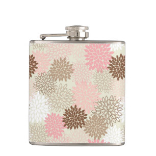 Flasques Motif rose et Brown de maman
