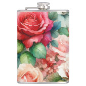 Flasques Motif Rose Fantaisiste (Devant)