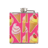 Flasques Motif rose Kawaii avec crème glacée aux fraises (Dos)