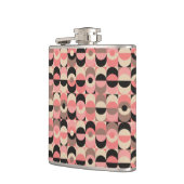 Flasques Motif rose moderne de la moitié du siècle (Gauche)