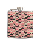 Flasques Motif rose moderne de la moitié du siècle (Devant)