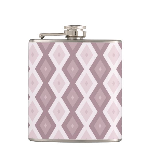 Flasques motif rose quartz rose diamant (Devant)