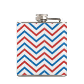 Flasques Motif rouge blanc bleu Chevron (Dos)