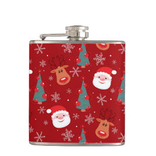 Flasques Motif rouge de Noël
