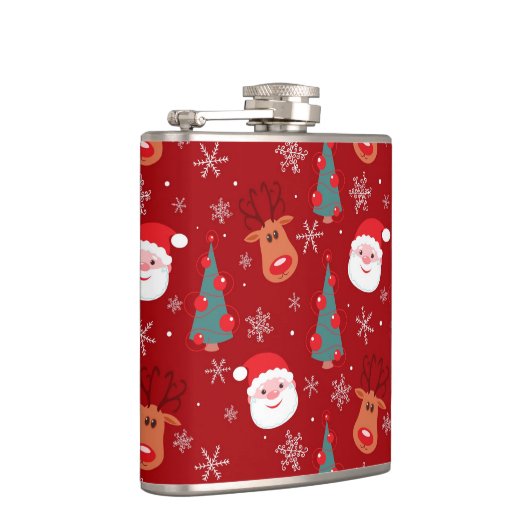 Flasques Motif rouge de Noël (Droite)