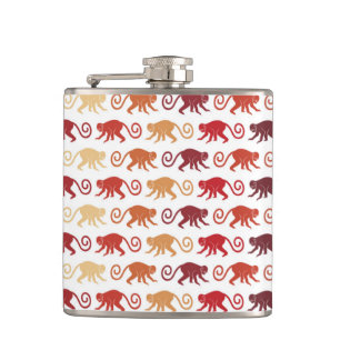 Flasques Motif rouge de singes