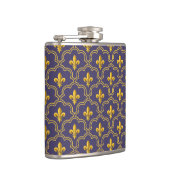 Flasques Motif Royal Fleur-de-Lis Violet et Or (Droite)