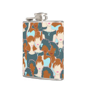 Flasques Motif sans couture avec filles noires et blanches (Gauche)