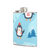 Flasques motif sans couture de noël avec manchot (Gauche)