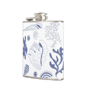 Flasques Motif sans joint avec coquillages (Gauche)