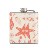 Flasques Motif sans joint avec coquillages (Dos)