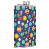 Flasques Motif spatial, Planètes, Étoiles, Cosmos, Galaxie (Droite)