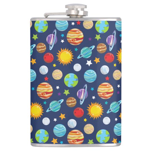 Flasques Motif spatial, Planètes, Étoiles, Cosmos, Galaxie (Devant)