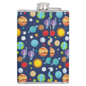 Flasques Motif spatial, Planètes, Étoiles, Cosmos, Galaxie (Dos)