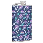 Flasques Motif spatial, Planètes, Étoiles, Galaxie, Cosmos (Droite)