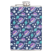 Flasques Motif spatial, Planètes, Étoiles, Galaxie, Cosmos (Devant)