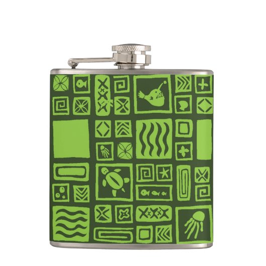 Flasques Motif Tiki (Devant)