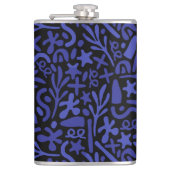 Flasques motif transparent abstrait bleu (Devant)
