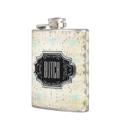 Flasques Motif triangle Abstrait noir et bracelet brun (Gauche)