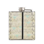 Flasques Motif triangle Abstrait noir et bracelet brun (Dos)