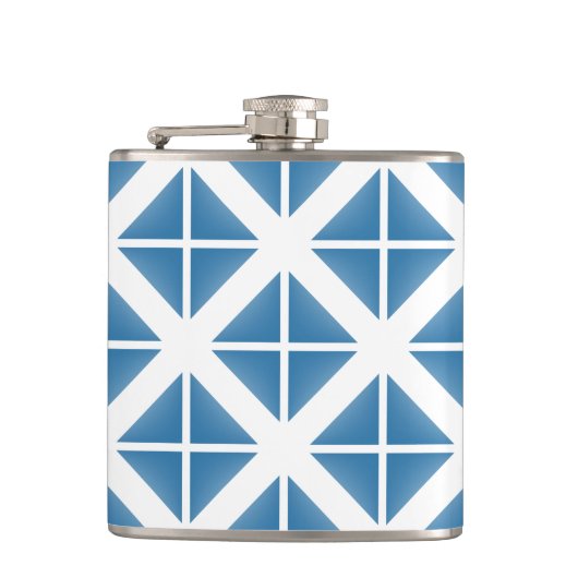 Flasques Motif triangle bleu tendance (Devant)