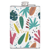 Flasques motif tropical avec feuilles colorés (Dos)