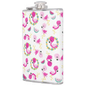 Flasques Motif tropical, Flamants roses, pastèques, Fleurs (Gauche)