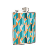 Flasques Motif turquoise et orange de formes (Droite)