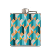 Flasques Motif turquoise et orange de formes (Dos)