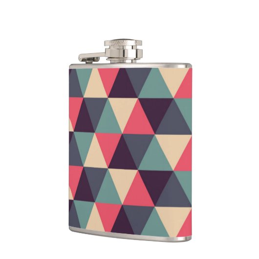 Flasques Motif turquoise et rose de triangle (Gauche)