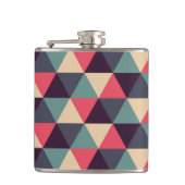 Flasques Motif turquoise et rose de triangle (Devant)